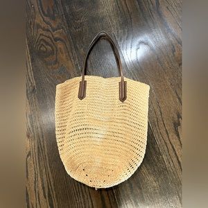 J Crew straw shoulder bag